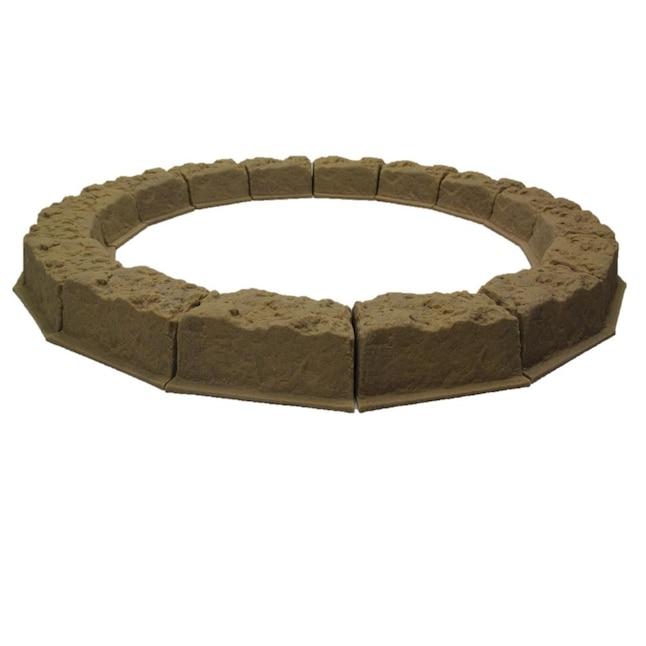10-in L x 5-in W x 4-in H Sandstone Polyethylene Curved Edging Stone