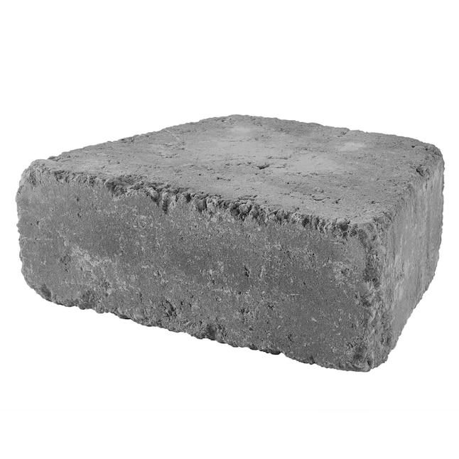 10-in x 3.5-in x 7-in Gray Slate/Tumbled Concrete Retaining Wall Block