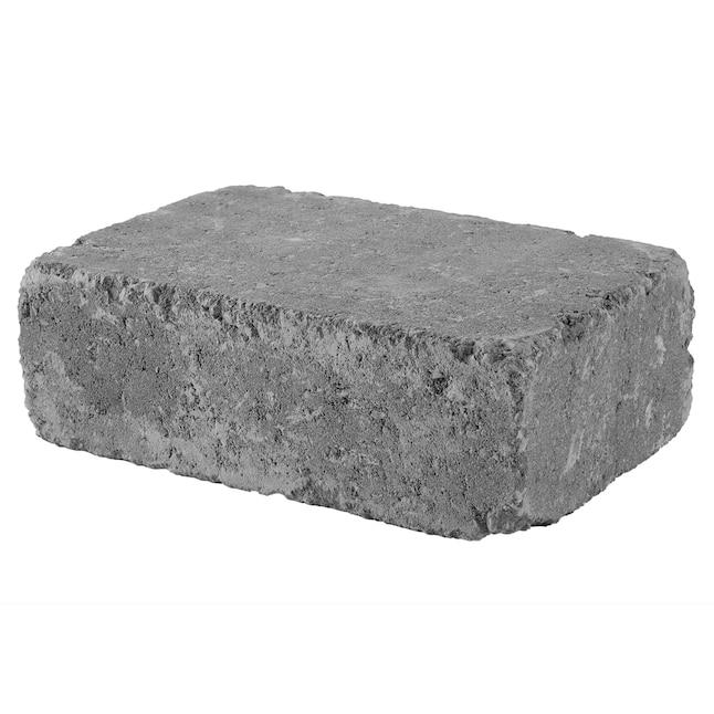 10-in x 3.5-in x 7-in Gray Slate/Tumbled Concrete Retaining Wall Block