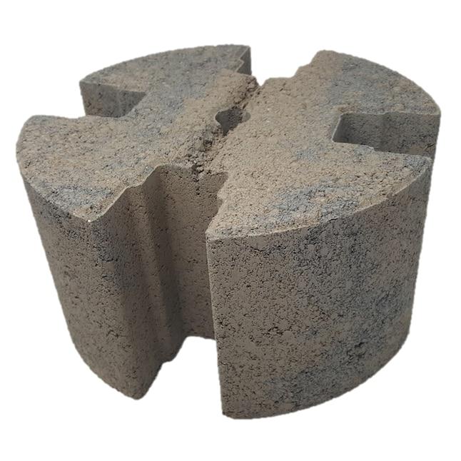 10-in x 5-in x 10-in Brown/Charcoal Concrete Retaining Wall Block