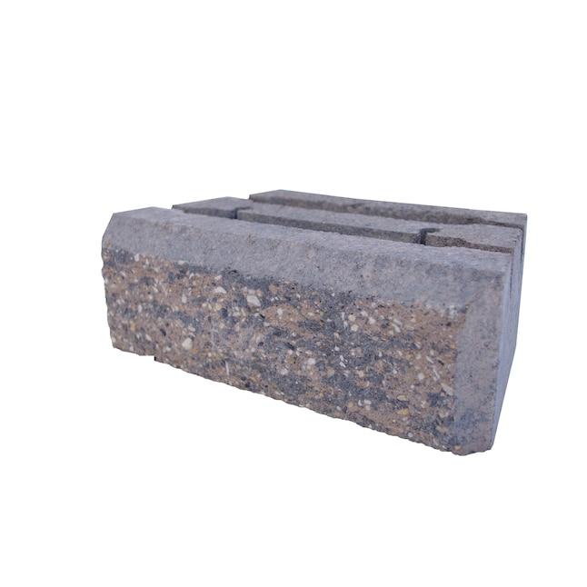 12-in x 4-in x 7-in Brown/Charcoal Blend Concrete Retaining Wall Block