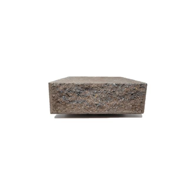 12-in x 4-in x 7-in Brown/Charcoal Concrete Retaining Wall Block