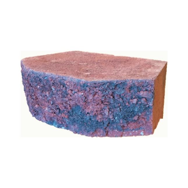 12-in x 4-in x 8-in Red/Charcoal Concrete Retaining Wall Block