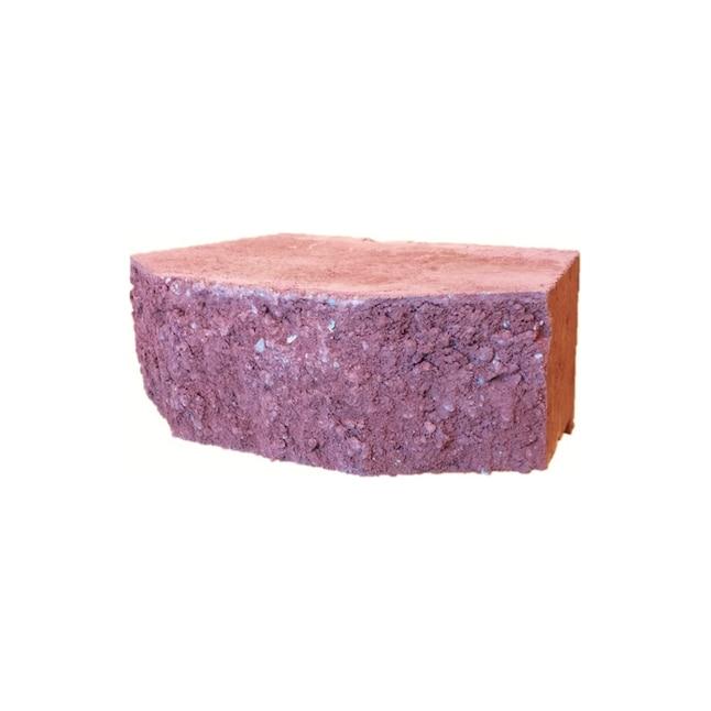 12-in x 4-in x 8-in Red Concrete Retaining Wall Block
