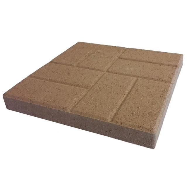 16-in L x 16-in W x 2-in H Red Concrete Patio Stone