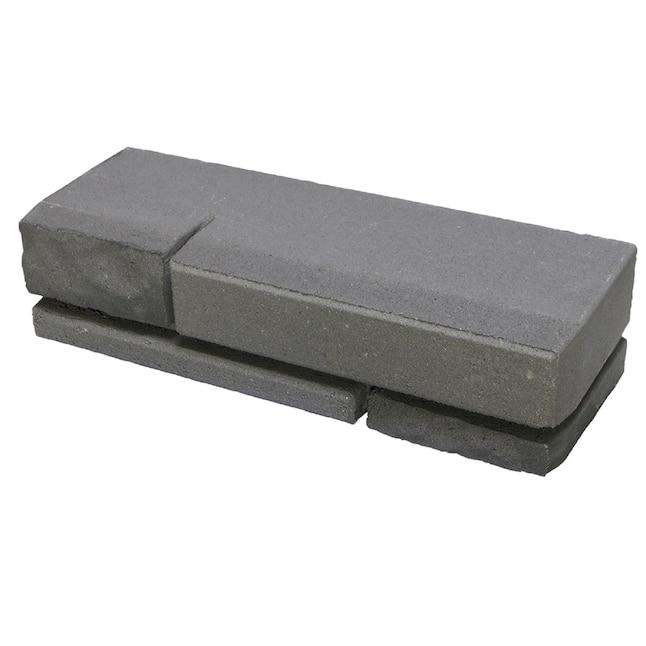 16-in x 4-in x 5.75-in Basalt Gray Concrete Retaining Wall Block