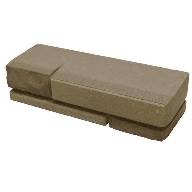 16-in x 4-in x 5.75-in Desert Sand Concrete Retaining Wall Block