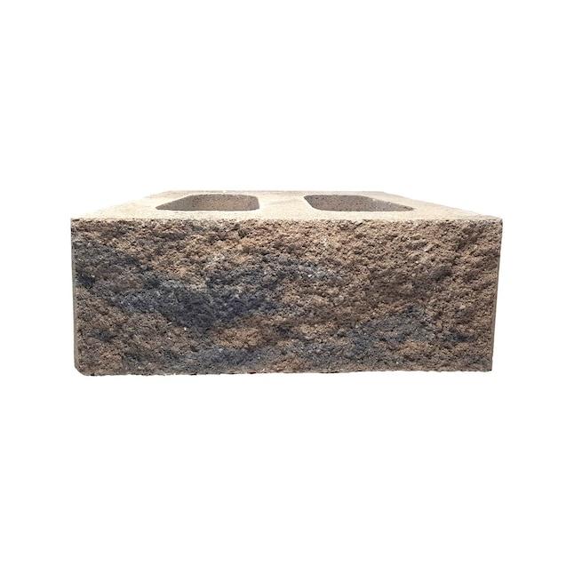 16-in x 6-in x 10-in Brown/Charcoal Concrete Retaining Wall Block