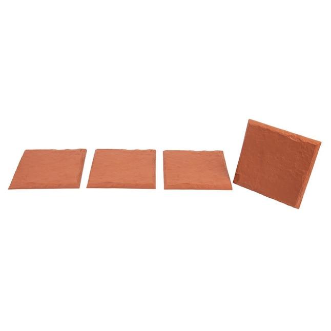 4-Pack 15.48-in L x 15.48-in W x 1.21-in H Buttercup Plastic Stepping Stone