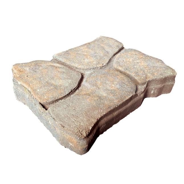 Alameda 13-in L x 11-in W x 2-in H Brown/Charcoal Blend Concrete Interlocking Patio Stone