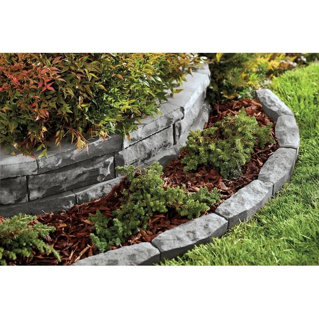 Chiseledge 10-in L x 4-in W x 3-in H Gray Concrete Straight Edging Stone