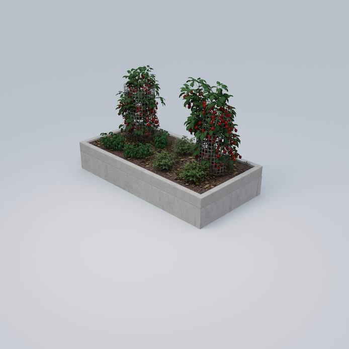 DESIGNFORMS 4 x 8 x 1 Garden Bed