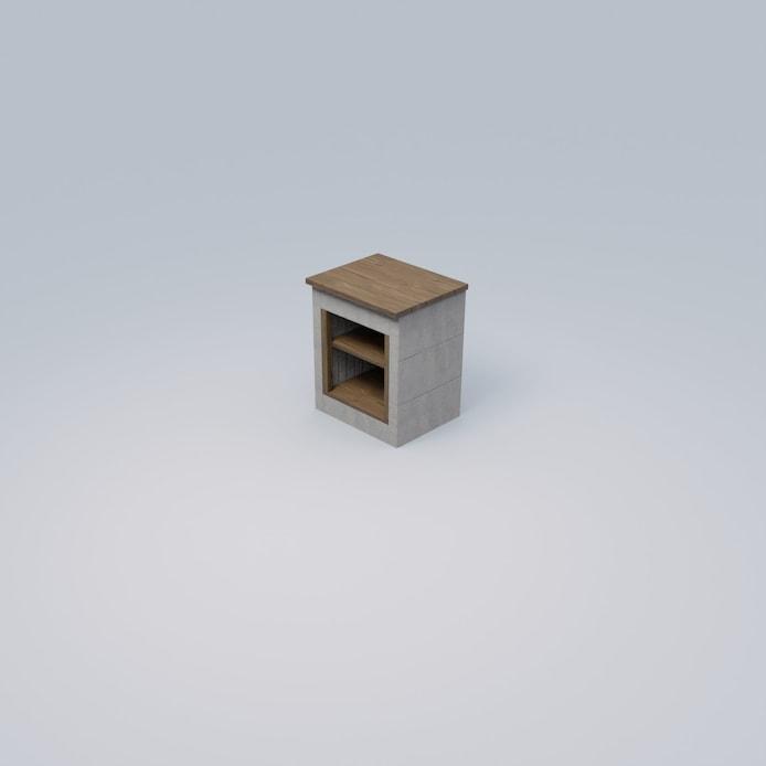 DESIGNFORMS Single Counter with Shelves