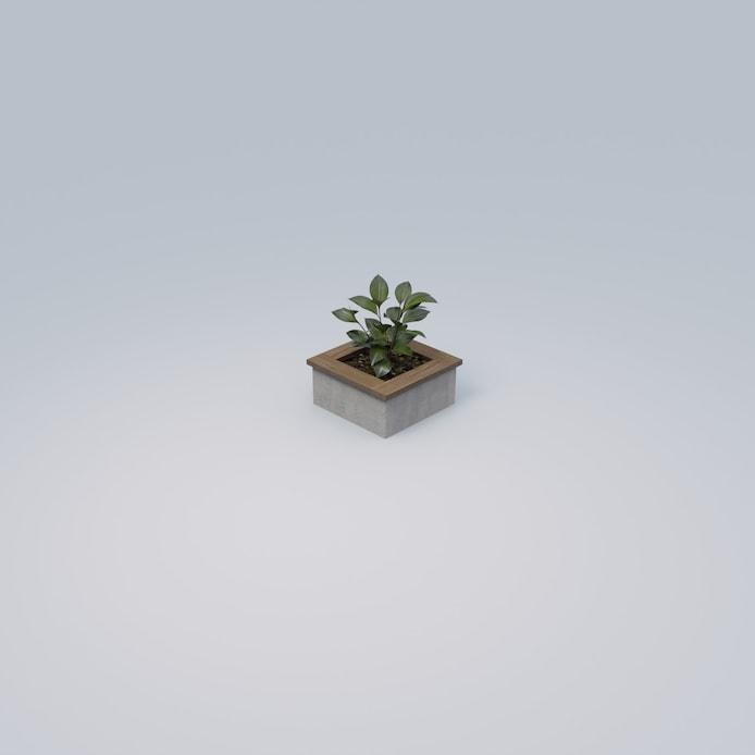 DESIGNFORMS Square Planter with Wood Cap