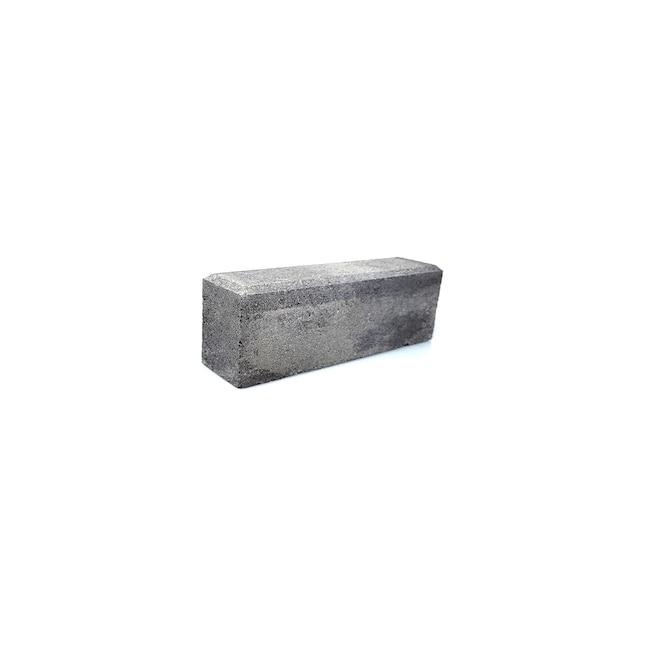 Modern 12-in L x 3-in W x 4-in H Gray/Charcoal Concrete Straight Edging Stone