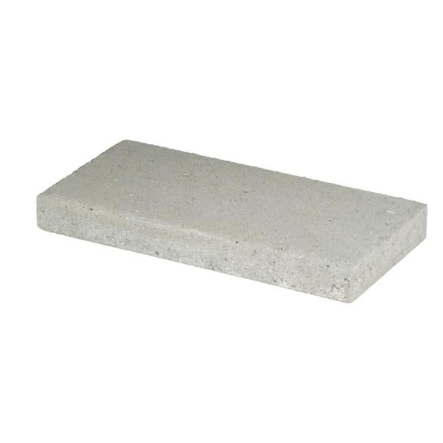 Rectangle 16-in L x 8-in W x 2-in H Gray Concrete Patio Stone