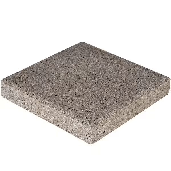Square 12-in L x 12-in W x 2-in H Gray Concrete Patio Stone